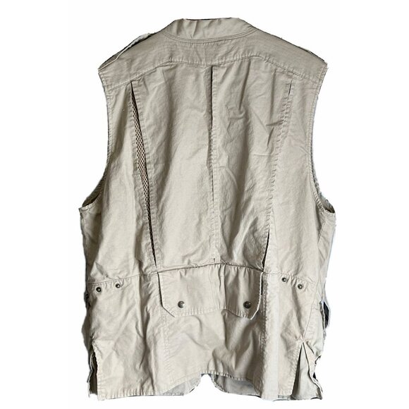 Banana Republic Men Safari Travel Vest Photographer Fishing Cargo 16+ Pockets L - Picture 2 of 5
